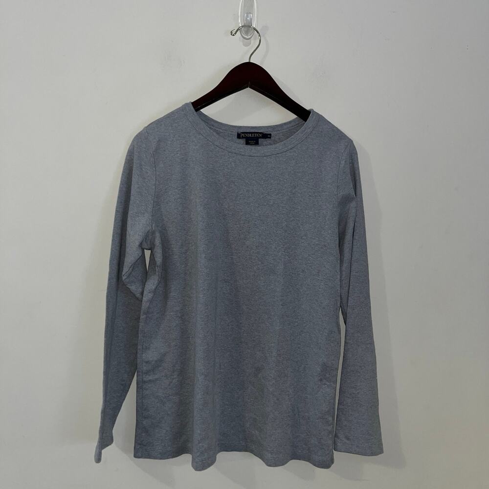 Women’s Heather Grey Pendleton Long Sleeve Colton T-Shirt (0712)